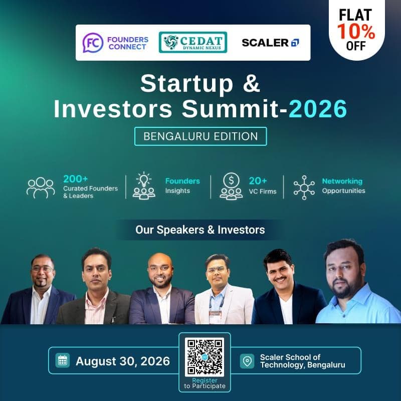 Startup & Investors Summit 2026 – Bengaluru Edition in partnership with CEDAT